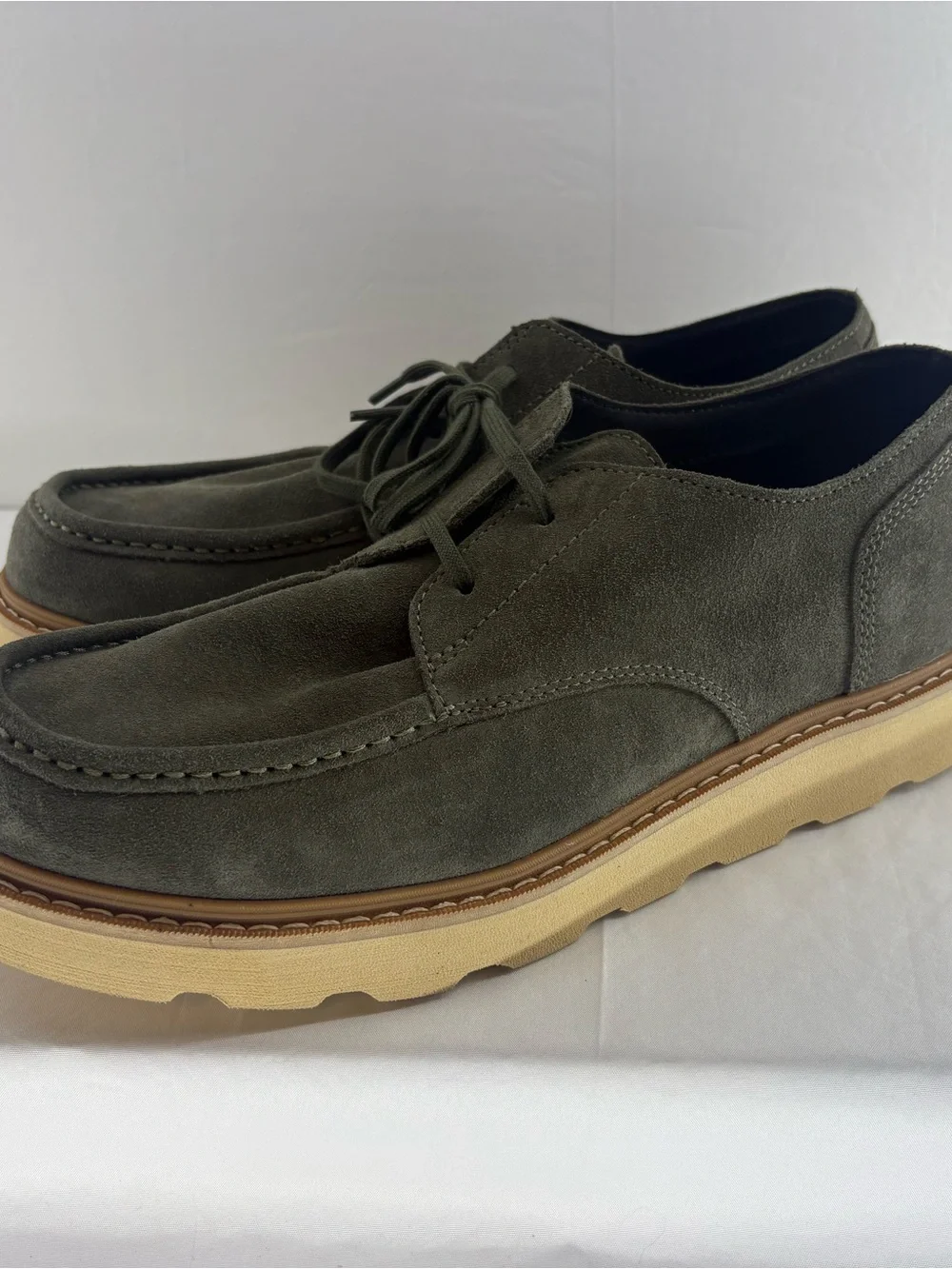 Sorel Slabtown 62 Stotic Olive Suede Lace-Up Casual Boots size 12 NEW